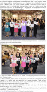 A brassoi bajnoksag utan Nagybanyan remekeltek a Loga Dance School tancosai (frissujsag.ro)