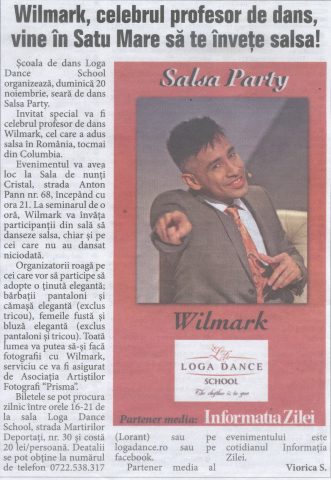 Wilmark, celebrul profesor de dans, vine la Satu Mare sa te invete salsa! (Informatia Zilei)