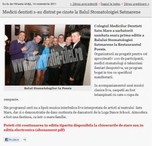 Medicii dentist s-au distrat pe cinste la Balul Stomatologiei Satmarene (informatia-zilei.ro)