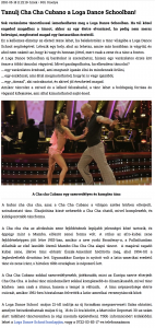 Tanulj Cha Cha Cubano a Loga Dance Schoolban! (szatmar.ro)