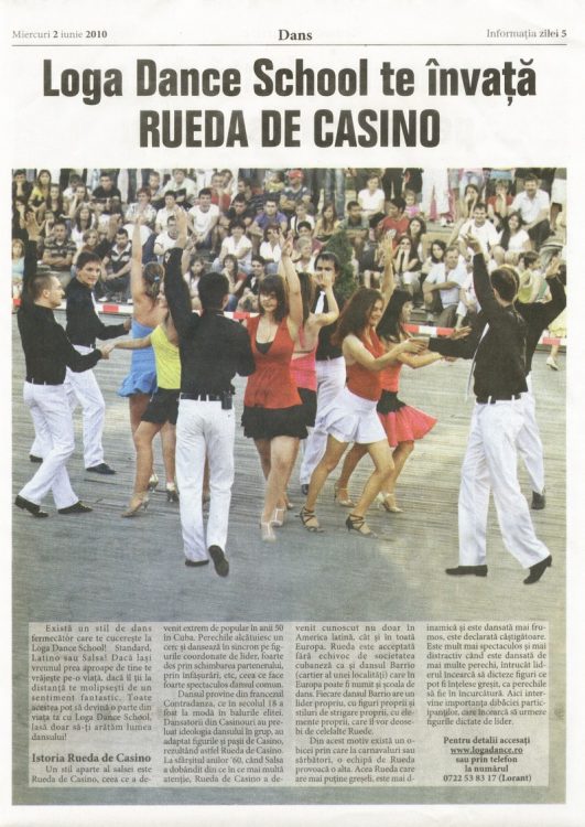 Loga Dance School te invata Rueda de Casino (Informatia Zilei)