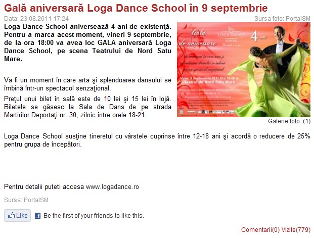 Gala aniversara Loga Dance School in 9 septembrie (portalsm.ro)