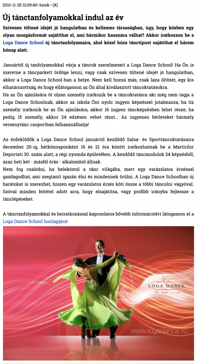 Uj tanctanfolyamokkal indul az ev (szatmar.ro)