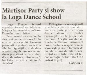 Martisor Party si show la Loga Dance School (Informatia Zilei)