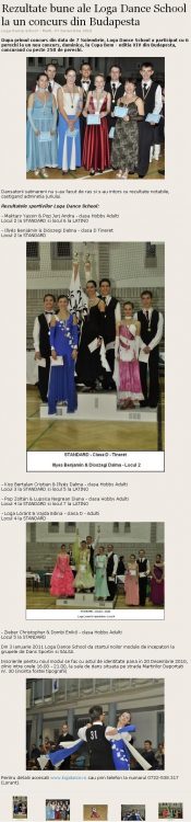 Rezultate bune ale Loga Dance School la un concurs din Budapesta (satumareonline.ro)