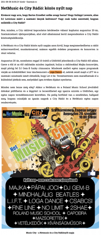 NetMusic es City Radio: kozos nyilt nap (szatmar.ro)