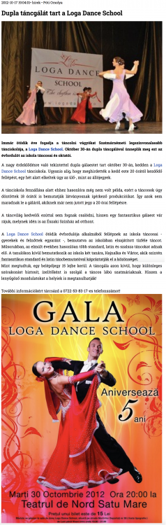 Dupla tancgalat tart a Loga Dance School (szatmar.ro)