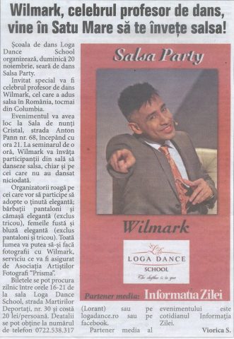 Wilmark, celebrul profesor de dans, vine in Satu Mare sa te invete salsa! (Informatia Zilei)