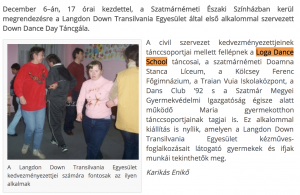 Tancgala a Down Transilvania Egyesulet szervezeseben (friss-ujsag.ro)