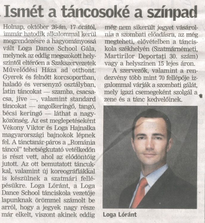 Ismet a tancosoke a szinpad (Friss Ujsag)