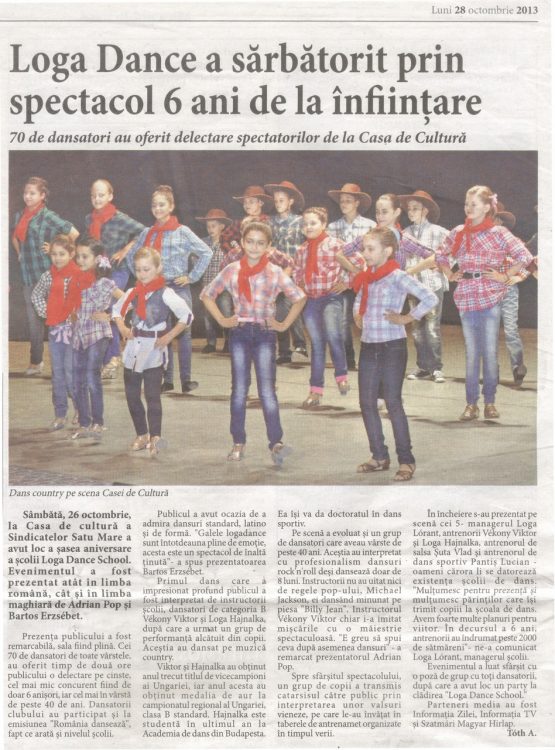 Loga Dance School a sarbatorit prin spectacol 6 ani de la infiintare (Informatia Zilei)