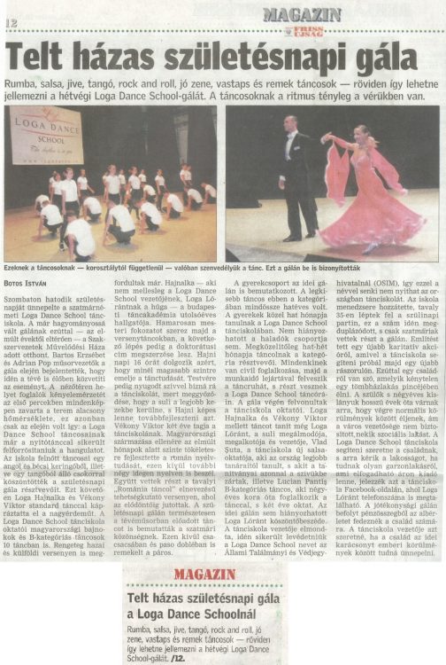 Telt hazas szuletesnapi gala (Friss Ujsag)