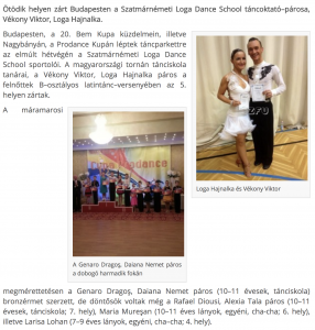 Ket versenyen a tanciskola sportoloi (frissujsag.ro)