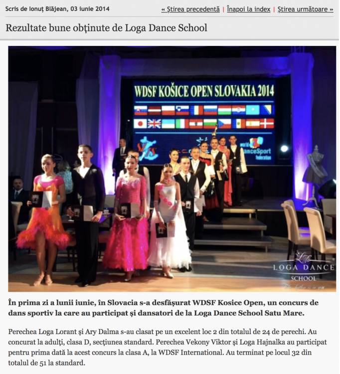 Rezultate bune obtinute de Loga Dance School (informatia-zilei.ro)