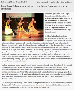Loga Dance School a aniversat 5 ani de activitate in prezenta a 400 de satmareni (informatia-zilei.ro)