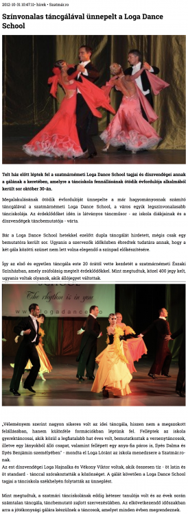 Szinvonalas tancgalaval unnepelt a Loga Dance School (szatmar.ro)