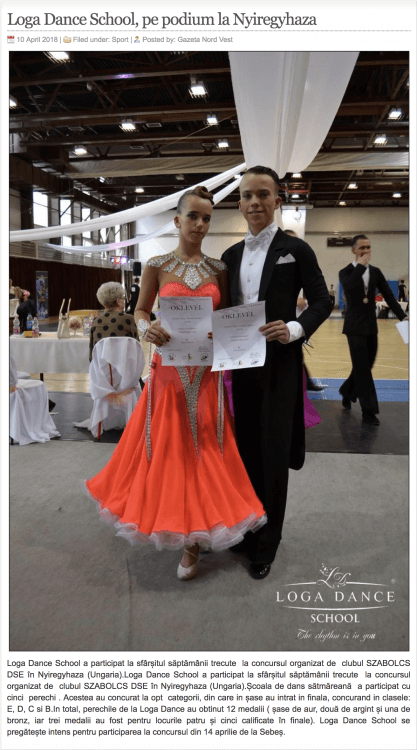 Loga Dance School, pe podium la Nyiregyhaza (gazetanord-vest.ro)
