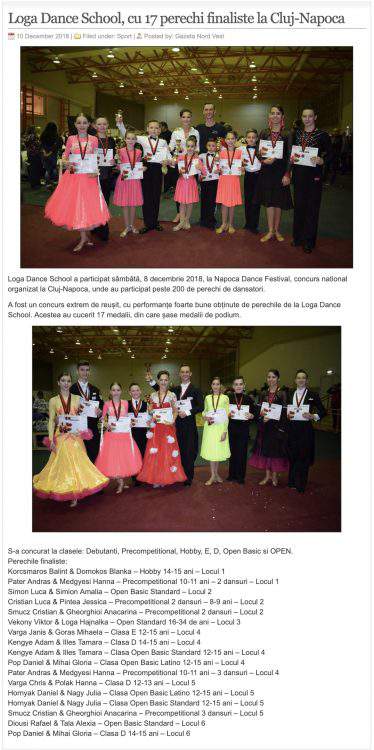 Loga Dance School, cu 17 perechi finaliste la Cluj-Napoca (gazetanord-vest.ro)