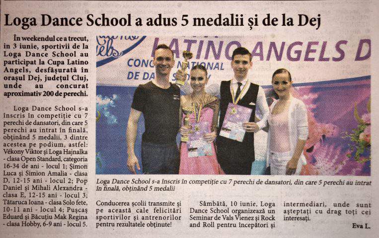 Loga Dance School a adus 5 medalii si de la Dej (Informatia Zilei)
