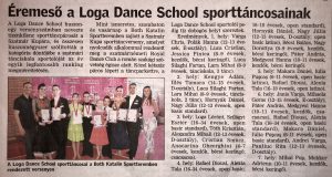 Eremeso a Loga Dance School sporttancosainak (Friss Ujsag) 