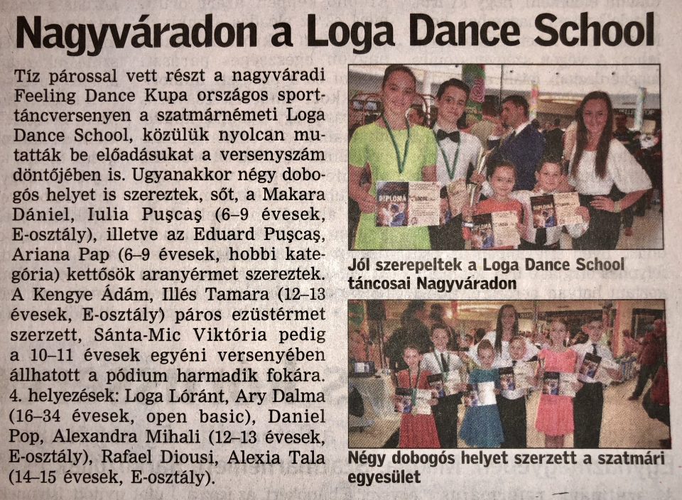 Nagyvaradon a Loga Dance School (Friss Ujsag)