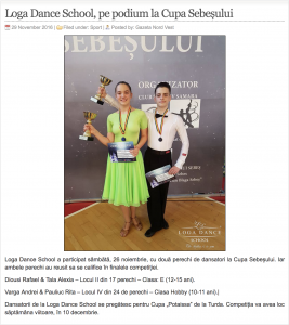Loga Dance School, pe podium la Cupa Sebesului (gazetanord-vest.ro)