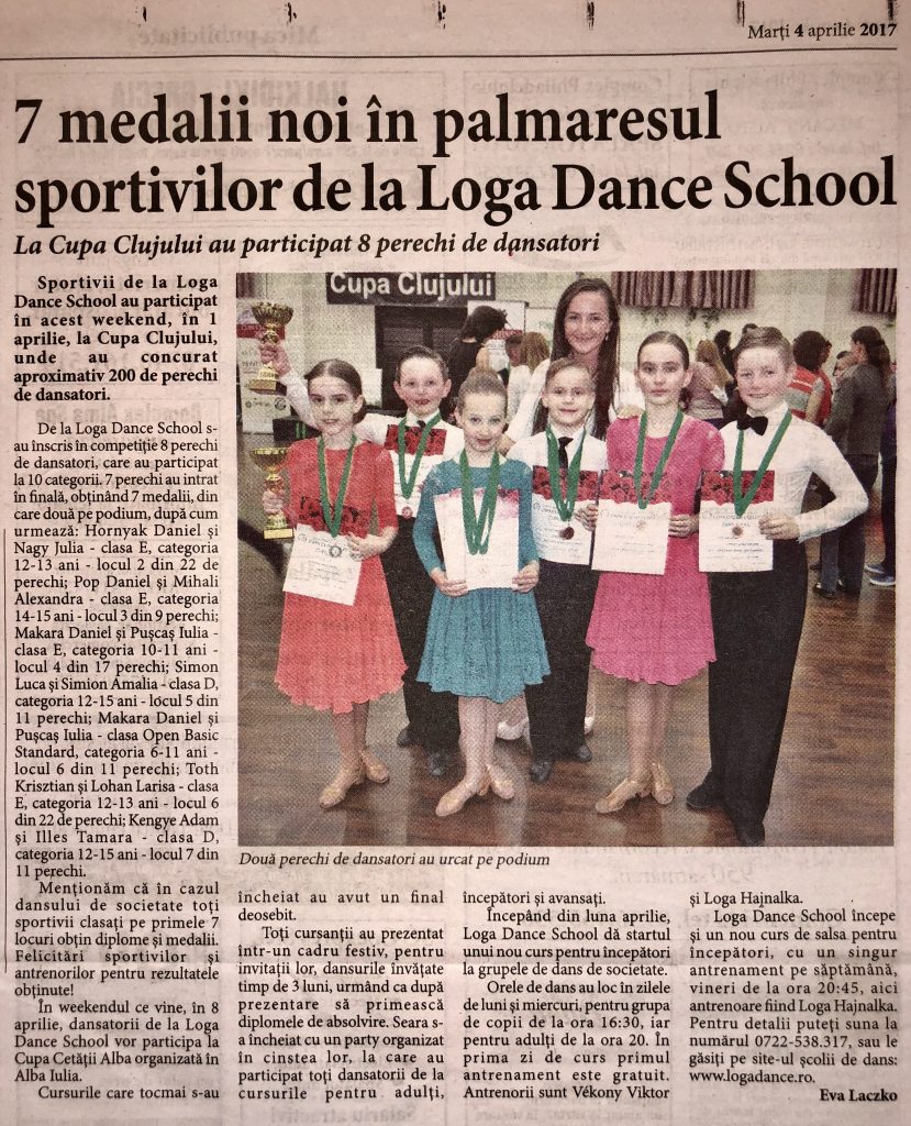 majority Instrument Tweet 7 medalii noi in palmaresul sportivilor de la Loga Dance School (Informatia  Zilei) - Loga Dance School
