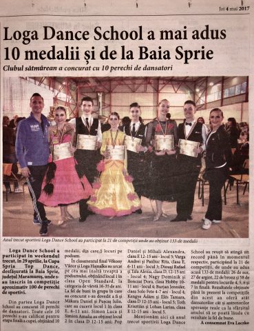 Loga Dance School a mai adus 10 medalii si de la Baia Sprie (Informatia Zilei)