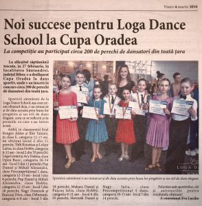 Noi succese pentru Loga Dance School la Cupa Oradea (Informatia Zilei)