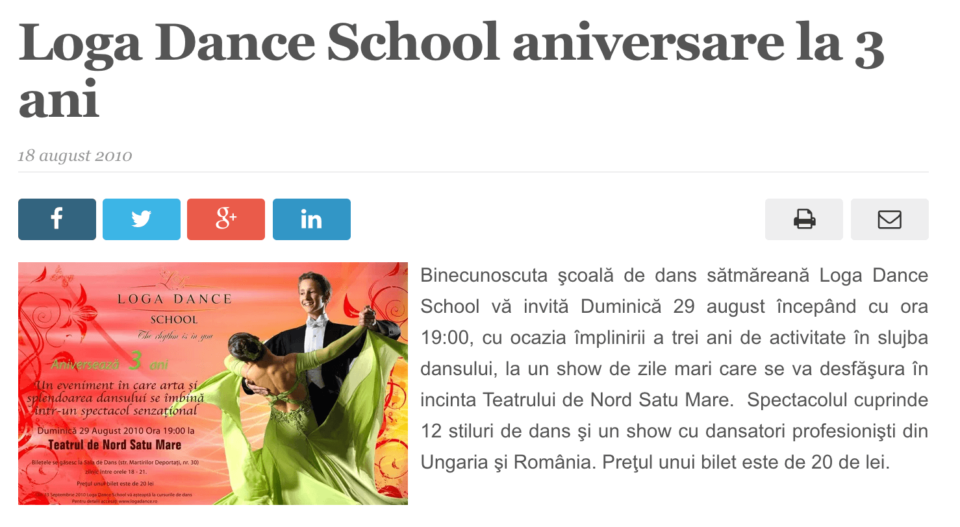 Loga Dance School aniversare la 3 ani. (satmareanul.net)