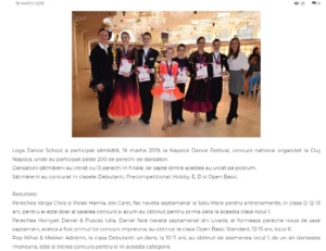 Loga Dance School la Napoca Dance Festival. (gazetanord-vest.ro)