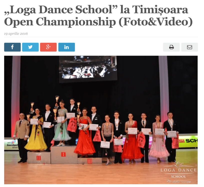 Loga Dance School la Timisoara Open Championship. (satmareanul.net)