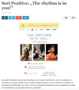 Seri Pozitive: „The rhythm is in you!” (satmareanul.net)
