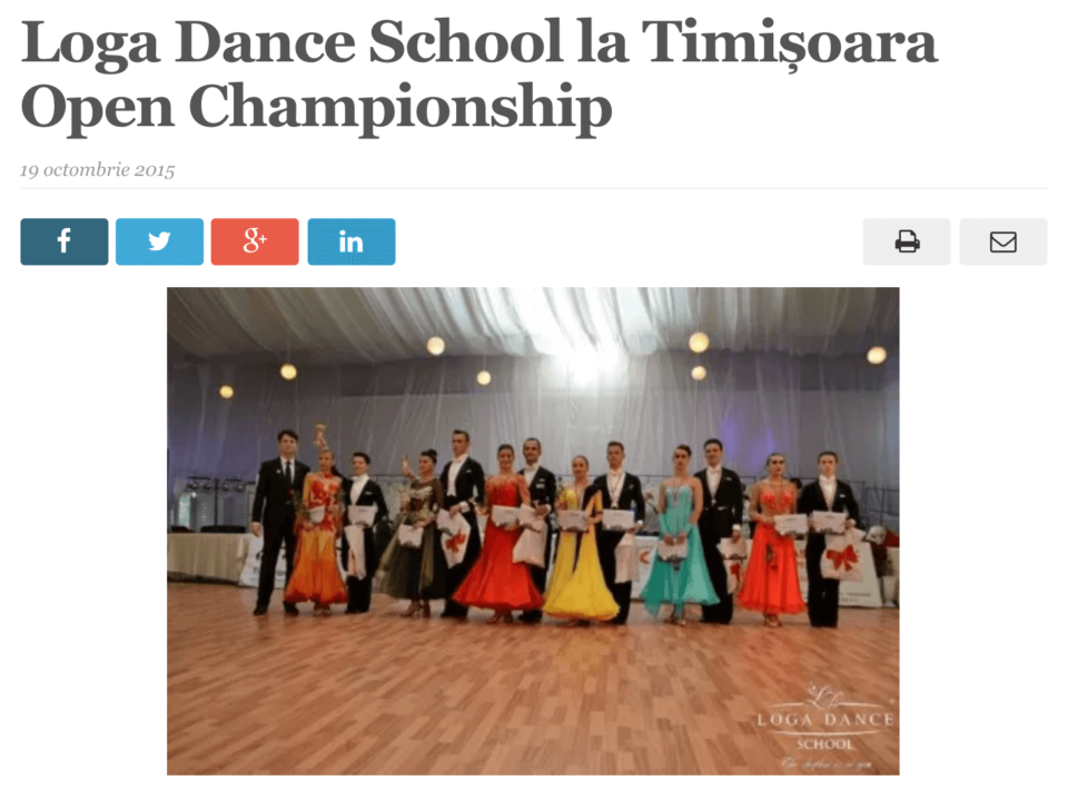 Loga Dance School la Timisoara Open Championship. (satmareanul.net)