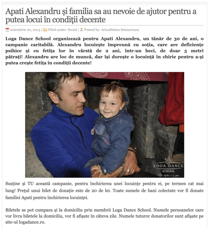 Apati Alexandru si familia sa au nevoie de ajutor pentru a putea locui in conditii decente. (actualitateasm.ro)