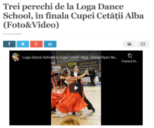 Trei perechi de la Loga Dance School, in finala Cupei Cetatii Alba. (satmareanul.net)