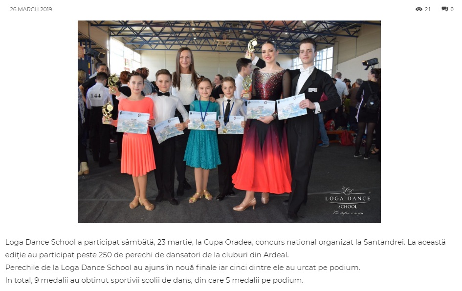 Loga Dance School la Cupa Oradea. (gazetanord-vest.ro)