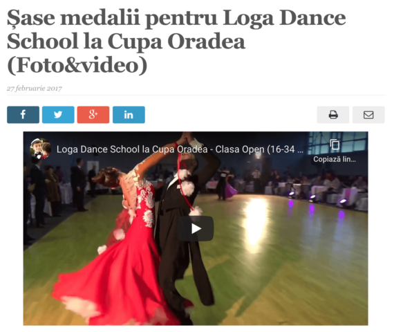 Sase medalii pentru Loga Dance School la Cupa Oradea. (satmareanul.net)
