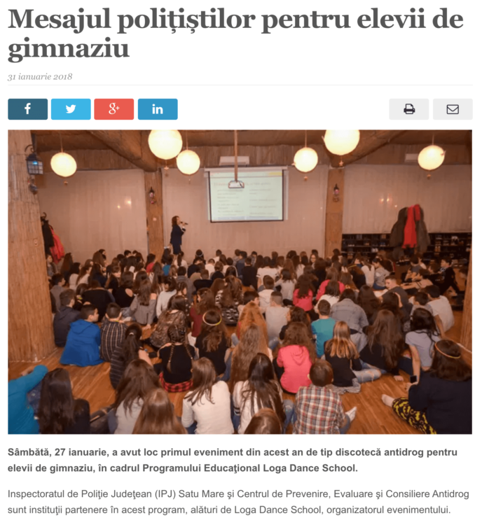 Mesajul politistilor pentru elevii de gimnaziu (satmareanul.net)