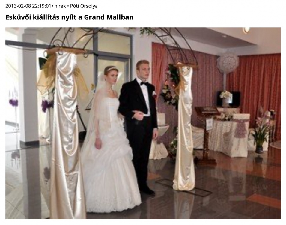 Eskuvoi kiallitas nyilt a Grand Mallban (szatmar.ro)