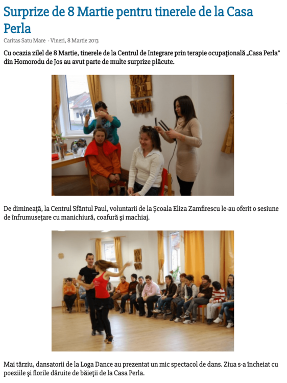 Surprize de 8 Martie pentru tinerele de la Casa Perla (satumareonline.ro)